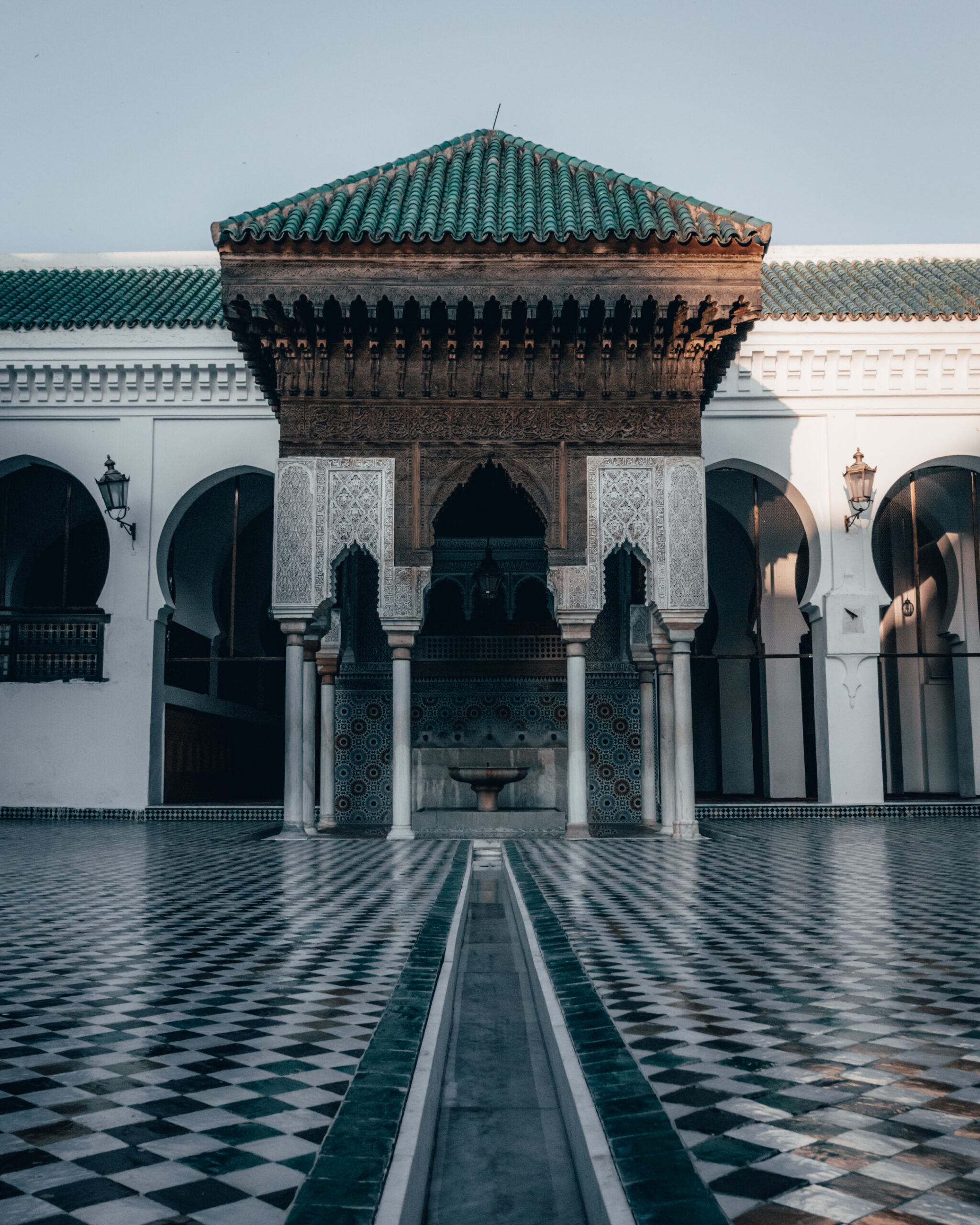 Courtyard of the al-Qarawiyyin mosque complex in Fez.