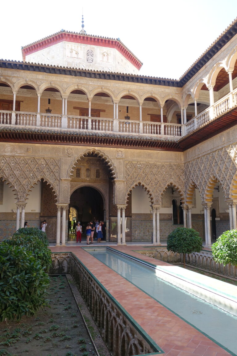 Patio de las Doncellas courtyard in the Alcazar of Seville.
