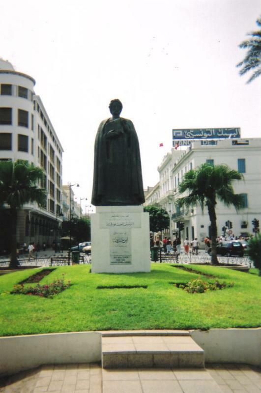 Photograph of a monument associated with Ibn Khaldun in Tunisia.