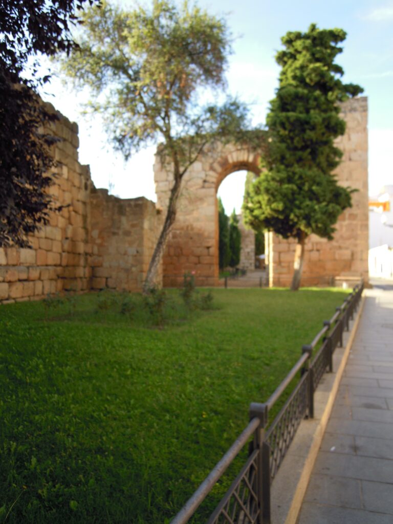 Walls and open grounds inside the Alcazaba of Merida.