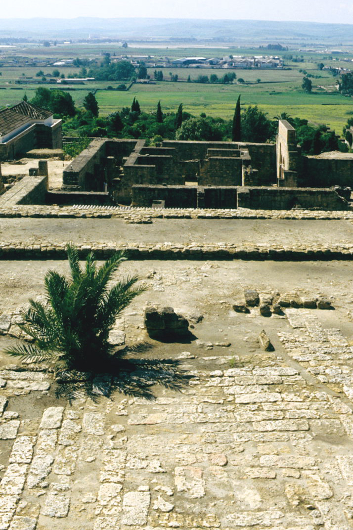 Ruins of Madinat al-Zahra above the Guadalquivir plain near Cordoba.